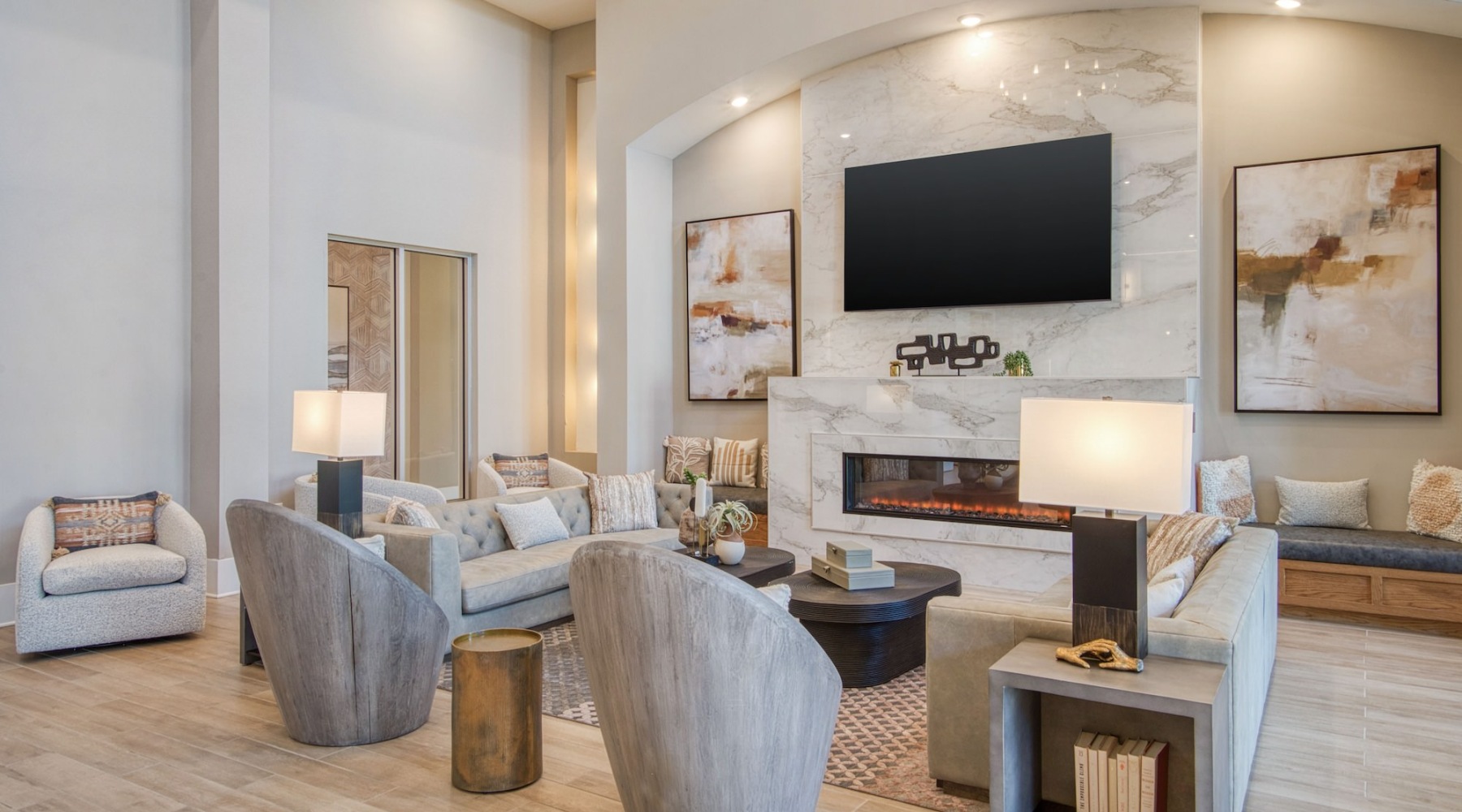 open room with tv