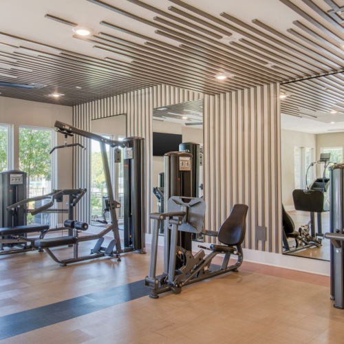 fitness center with ample machines